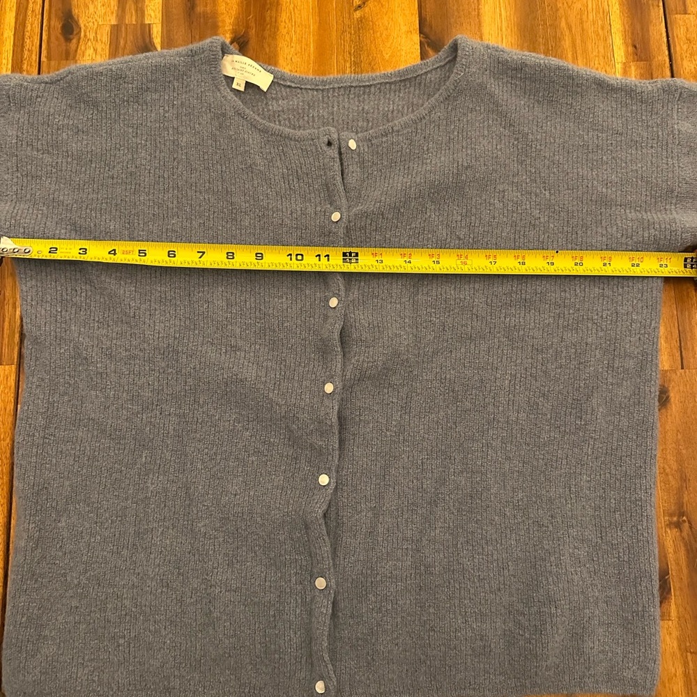 Sezane Gaspard Vintage Blue Women's Cardigan - Picture 3 of 9